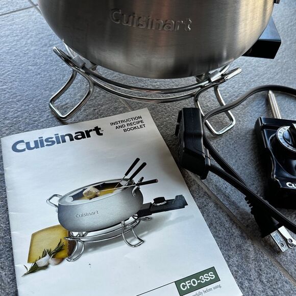 Cuisinart CFO-3SS 1000W Electric Plug-in Fondue Set Stainless Steel Non Stick - Picture 7 of 7